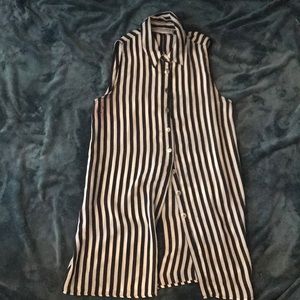Button up striped dress